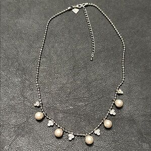Cookie Lee Rhinestone & Pearl Necklace